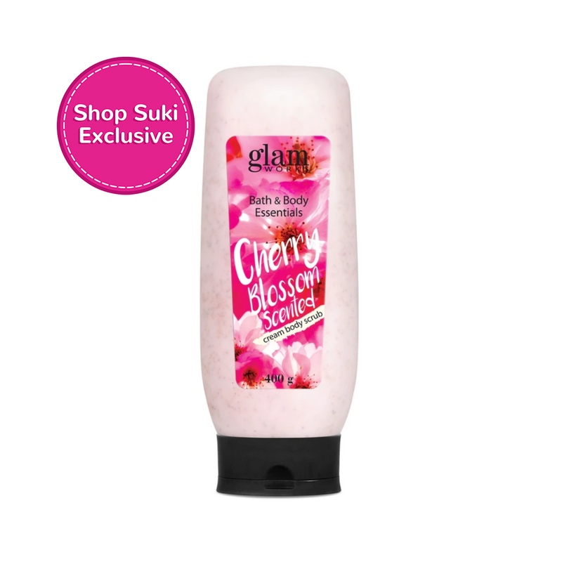 Bath And Body Essentials Cherry Blossom Scented Cream Body Scrub 400g