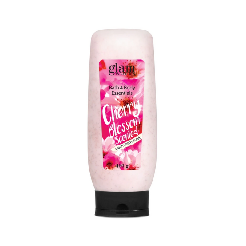 Bath And Body Essentials Cherry Blossom Scented Cream Body Scrub 400g