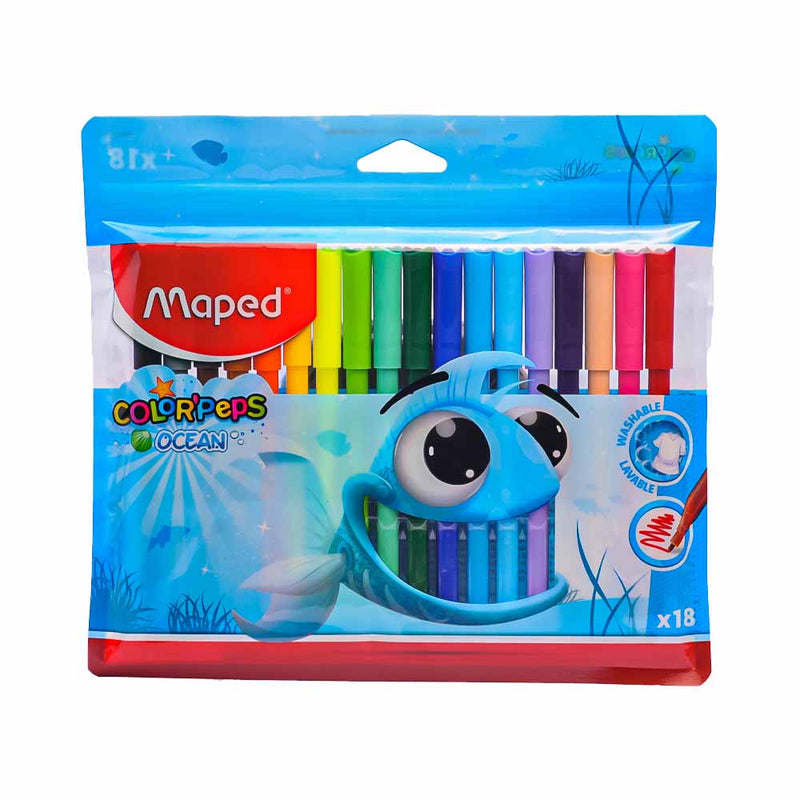 Maped Color Peps Ocean Colored Pen 18's