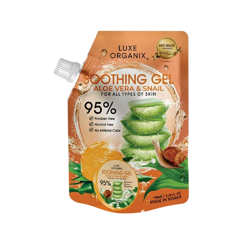 Luxe Organix Aloe Vera & Snail Soothing Sachet Gel 100ml