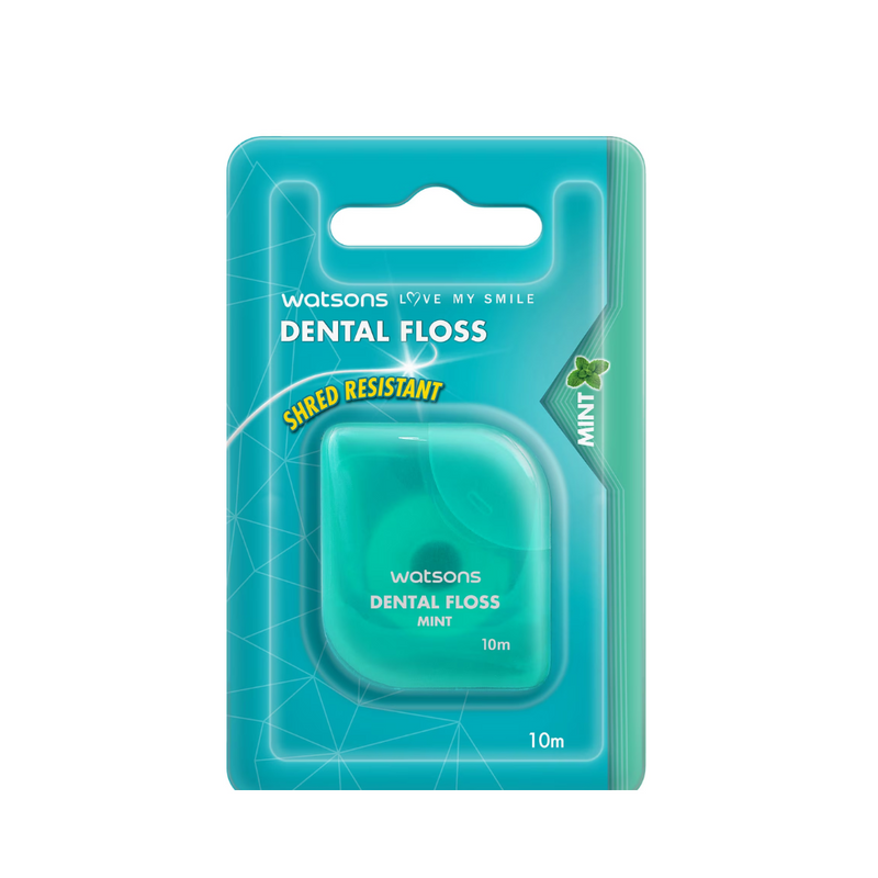 Watsons Dental Floss Anti-Bacterial Agent Fluoride Green Tea 10m