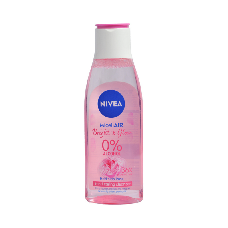 Nivea Bright And Glow Micellair Cleanser Hokkaido Rose 200ml