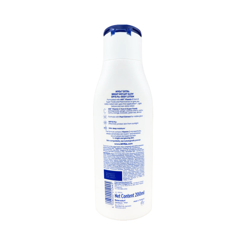 Nivea Extra Bright Lotion Instant Glow SPF 15 200ml