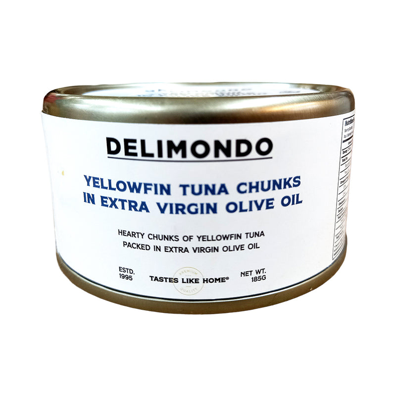 Delimondo Yellow Fin Tuna Chunks Extra Virgin Olive Oil 185g