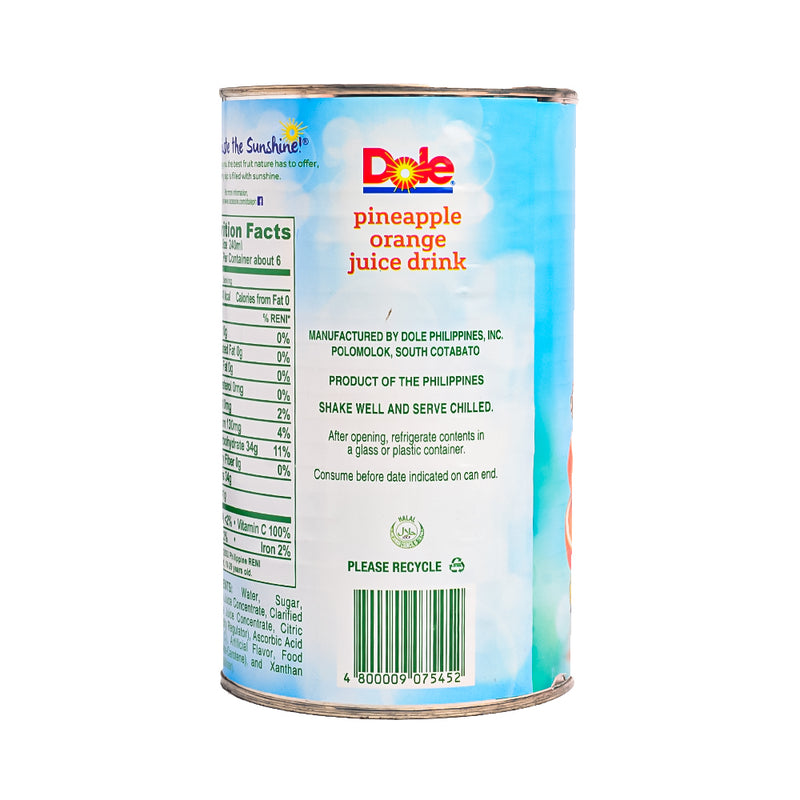 Dole Pineapple Orange Juice Drink 1.36L (46oz)