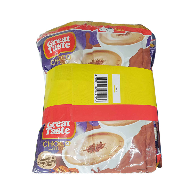 Great Taste Choco Coffee Mix Twin Pack Smooth And Chocolatey 50g x 10's + 2