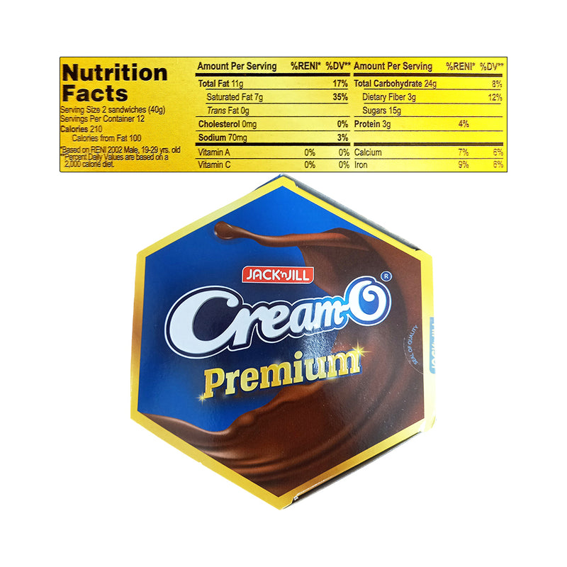 Cream-O Premium Chocolate Coated Cookies Vanilla 40g x 12's