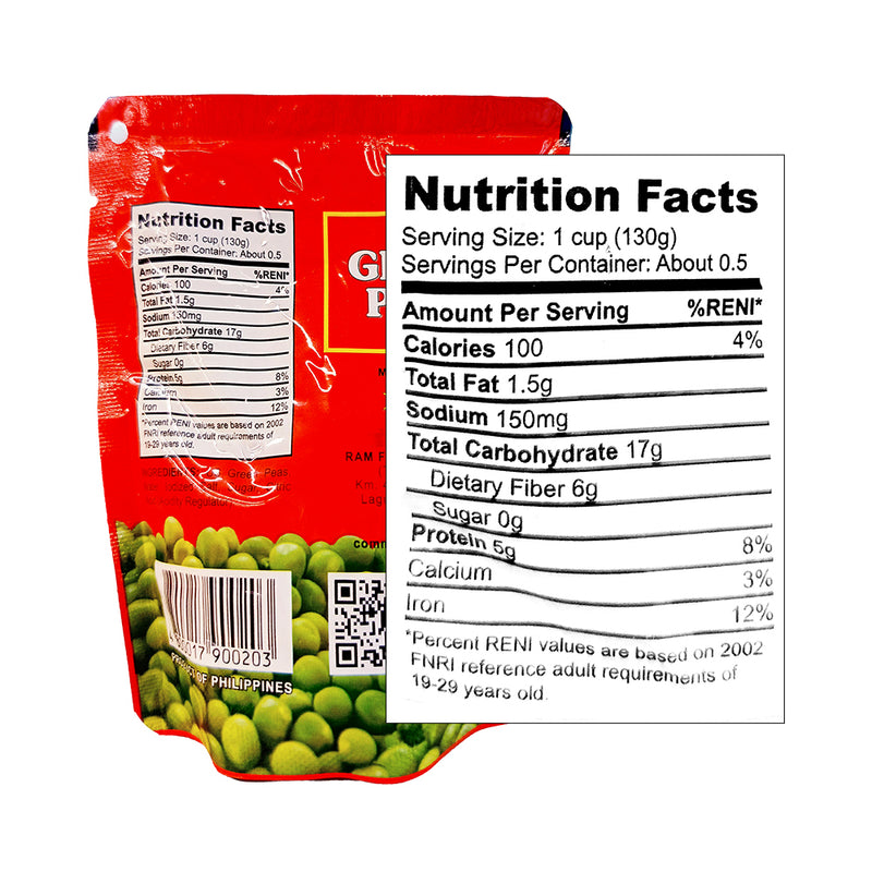 Ram Green Peas SUP 100g