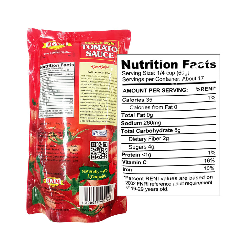 Ram Tomato Sauce 1kg