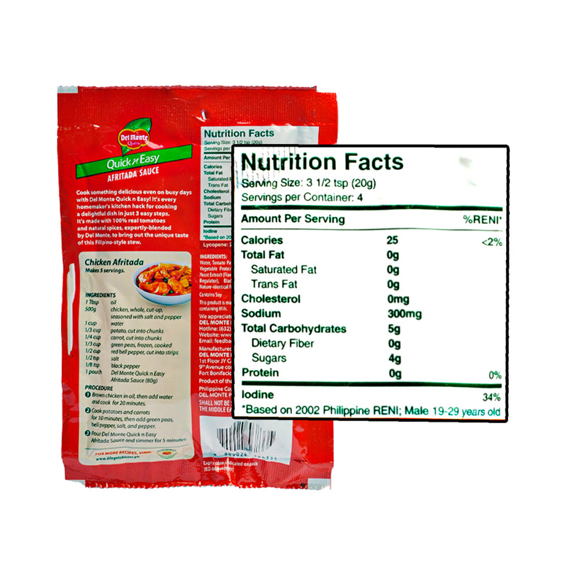 Del Monte Recipe Mix Afritada 80g