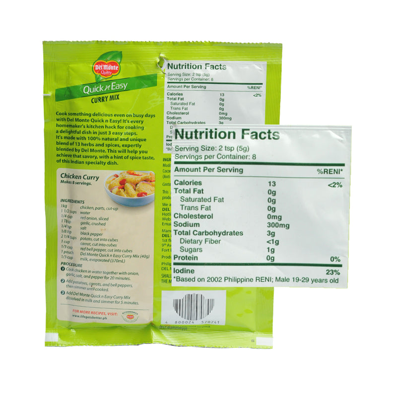 Del Monte Quick 'N Easy Mix Curry 40g