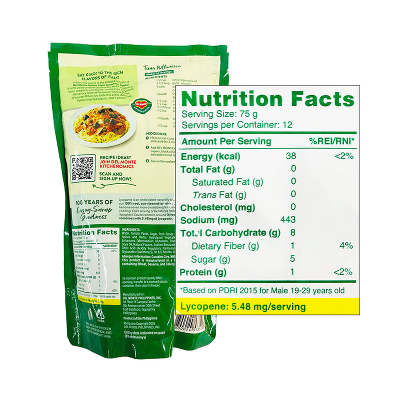 Del Monte Spaghetti Sauce Italian Style SUP 900g