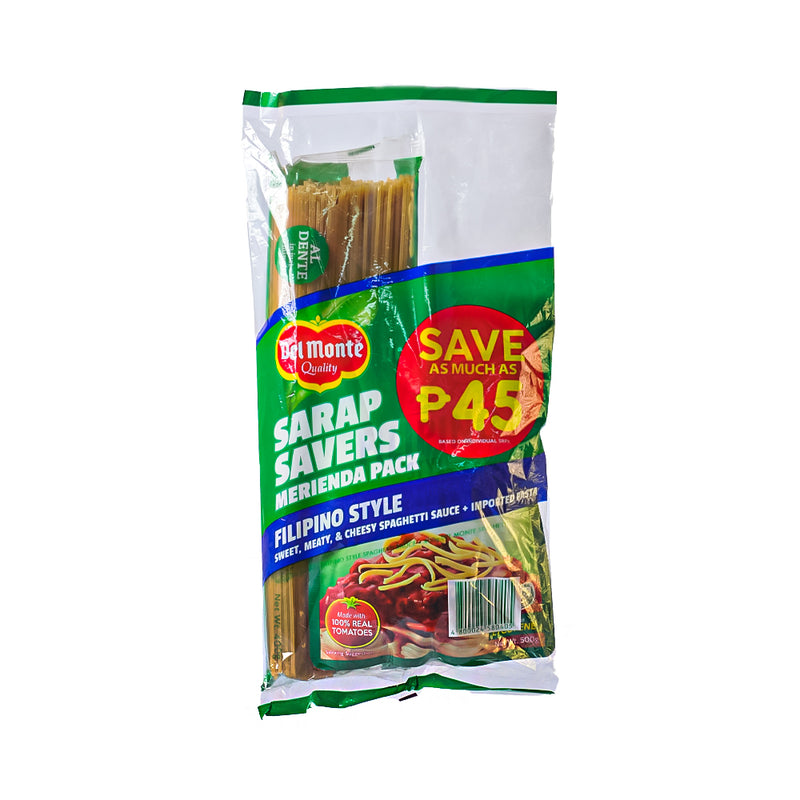 Del Monte Weekend Merienda Combo (Filipino Style Spaghetti Sauce 500g + Spaghetti Pasta 400g)