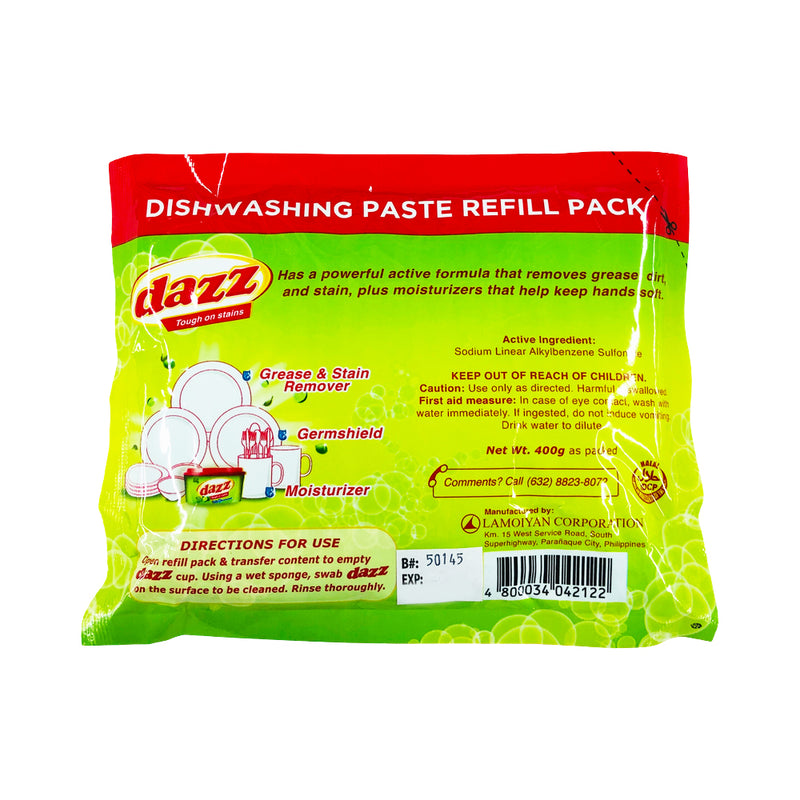 Dazz Dishwashing Paste Refill Lime 400g