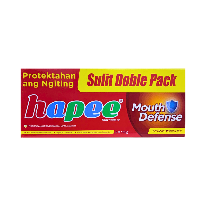 Hapee Toothpaste  Explosive Menthol Red Sulit Double Pack 100g x 2's