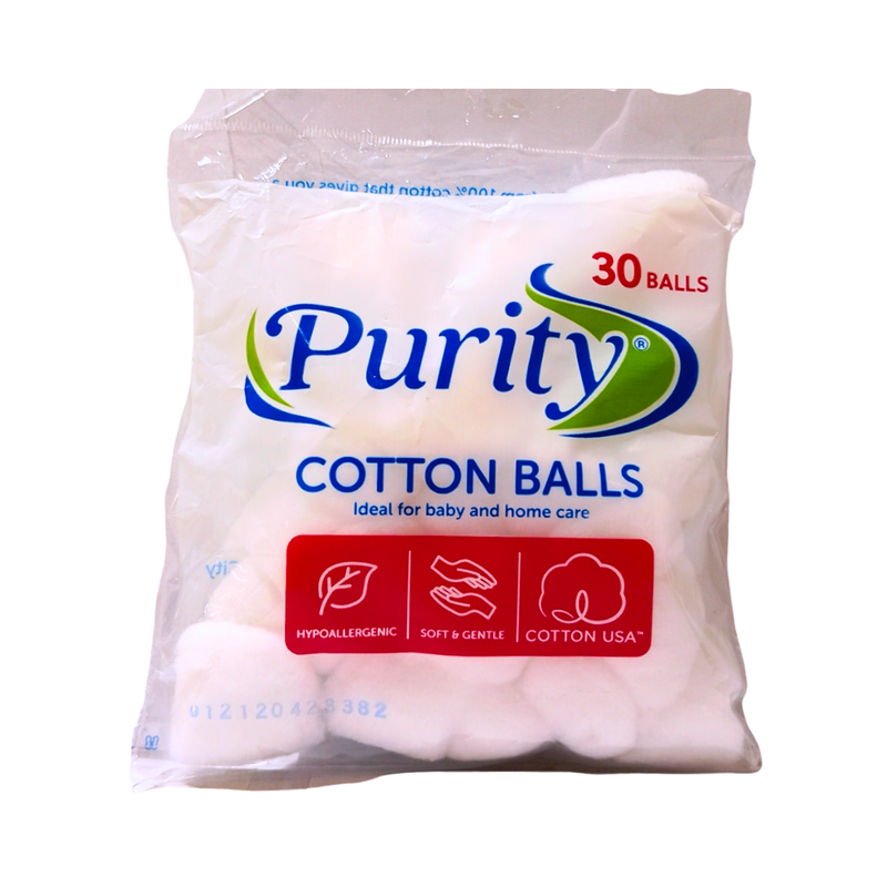 Purity Hypoallergenic Cotton Balls 30's