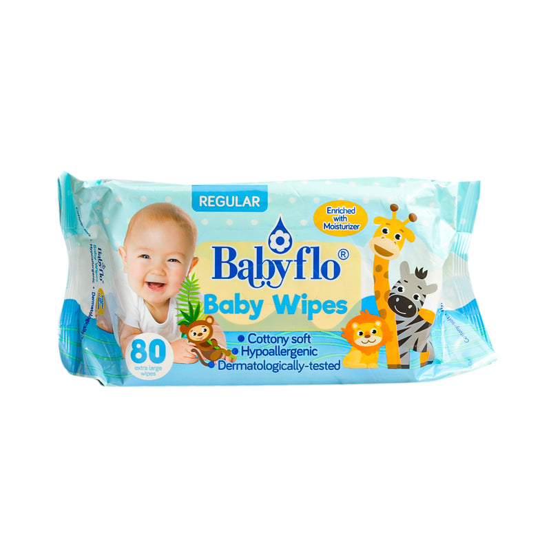 Babyflo Baby Wipes Lightly Fragranced 80's