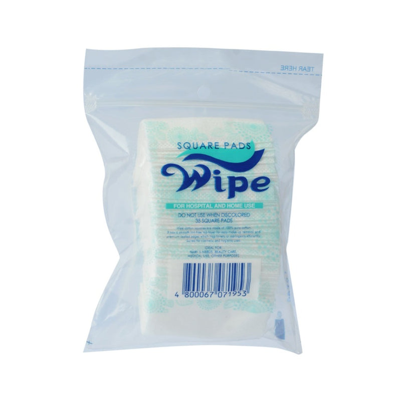 Wipe Cotton Square Pads 35's