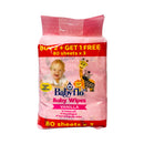 Babyflo Baby Wipes 80's x 3's