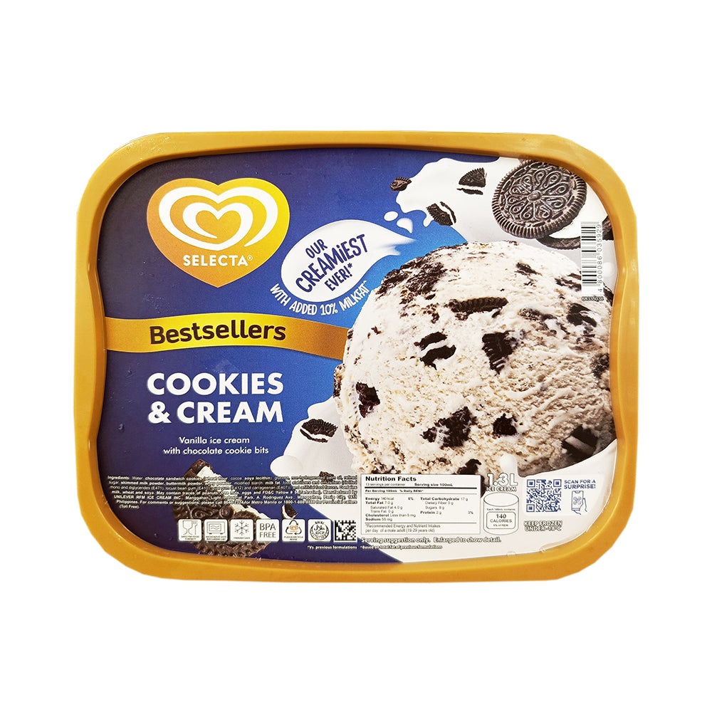 Selecta Supreme Ice Cream Cookies And Cream 1.25L