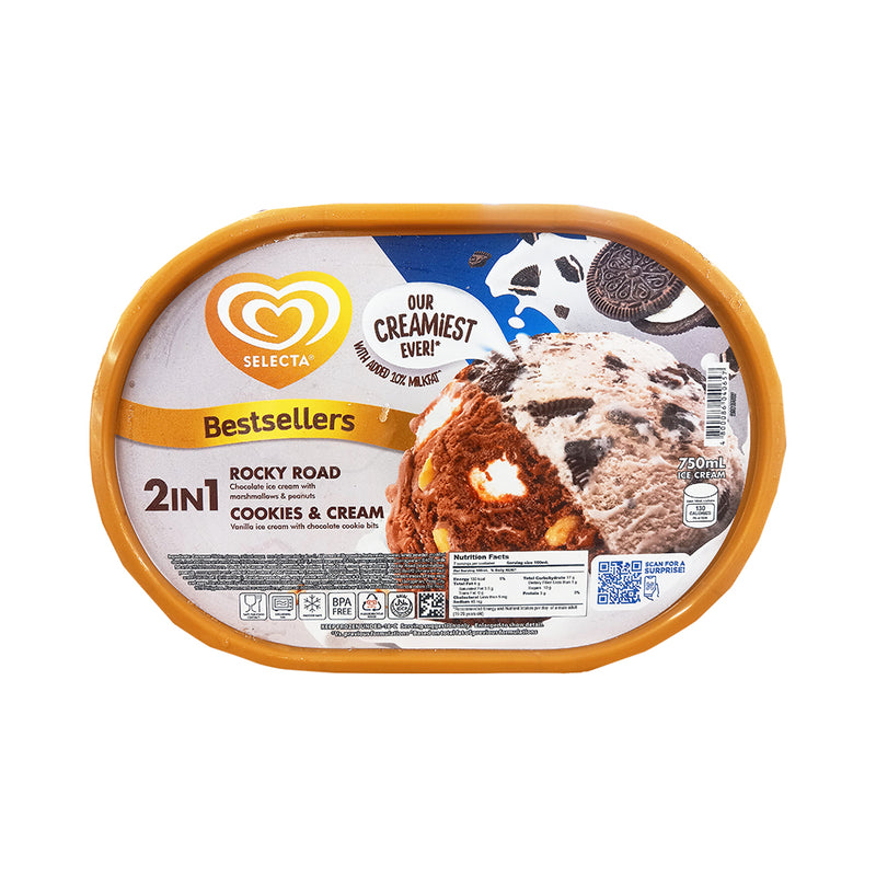 Selecta Double Supreme Rocky Road/Cookies n Cream 750ml