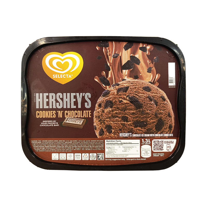 Selecta Supreme Ice Cream Hershey's Cookies 'n Chocolate 1.3L