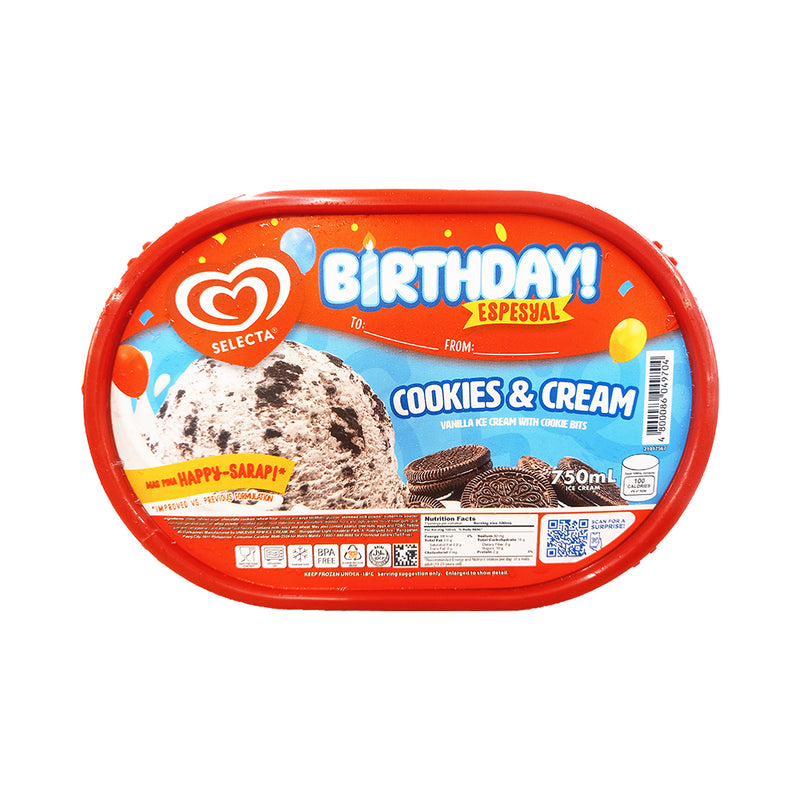 Selecta IH Birthday Espesyal Cookies And Cream 750ml