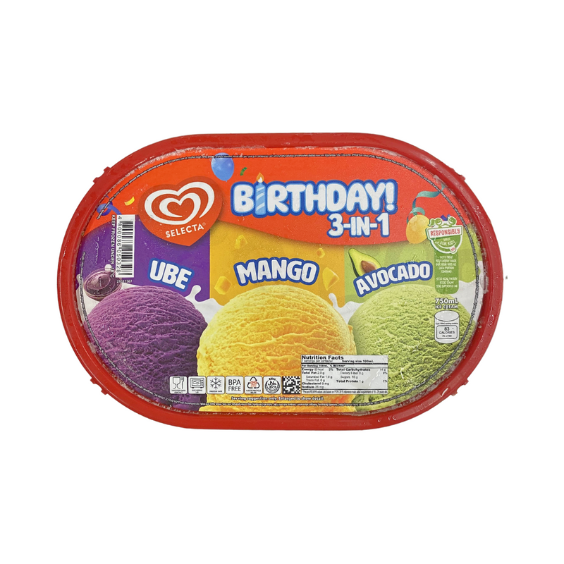 Selecta 3 in 1 Birthday Ube-Mango-Avocado 750ml