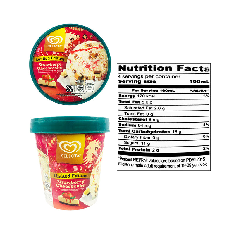 Selecta Supreme Strawberry Cheesecake Ice Cream