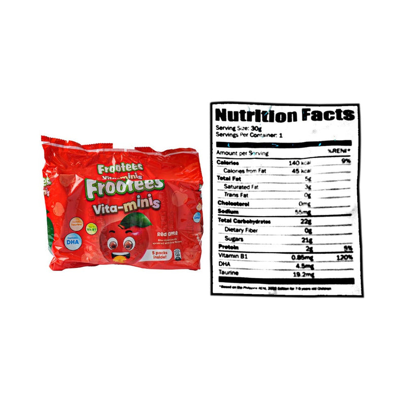 Frootees Vitaminis Red Apple 30g x 5's