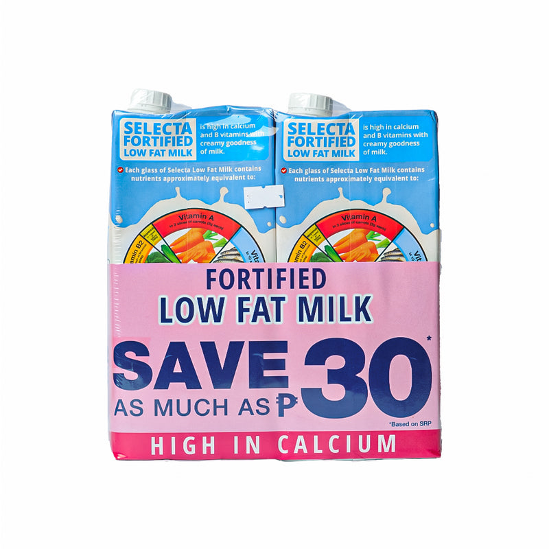 Selecta Fortified Filled Milk Low Fat 1L x 2's
