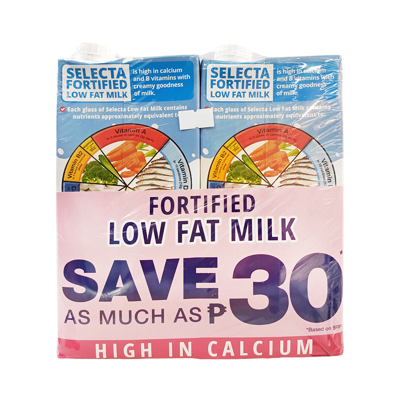 Selecta Fortified Filled Milk Low Fat 1L x 2's