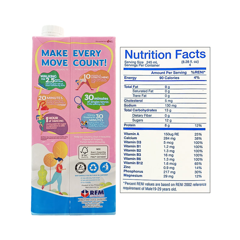 Selecta Non Fat Milk 1L