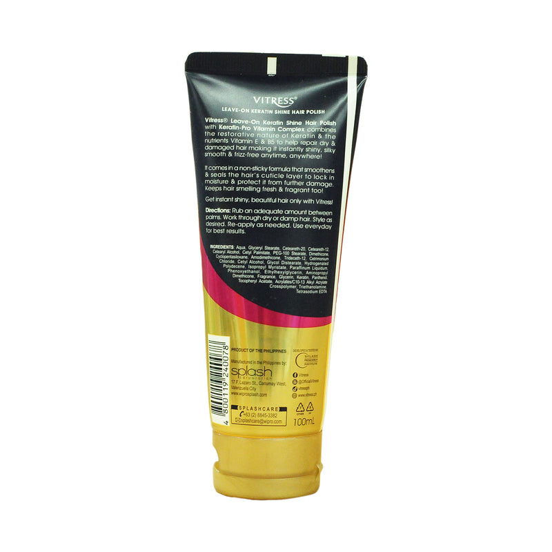 Vitress Leave On Hair Polish Keratin Shine 100ml