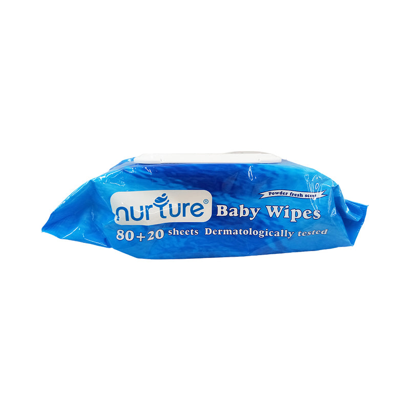 Nurture Baby Wipes Powder Fresh Scent 80's