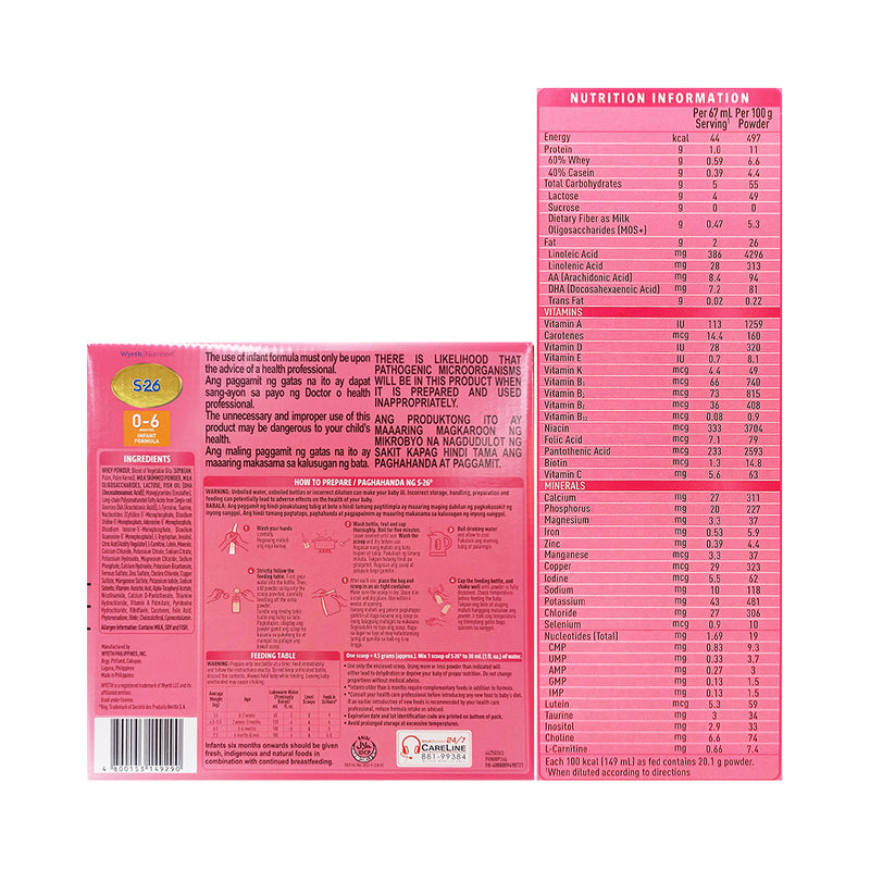 S-26 One Infant Formula 1.8kg