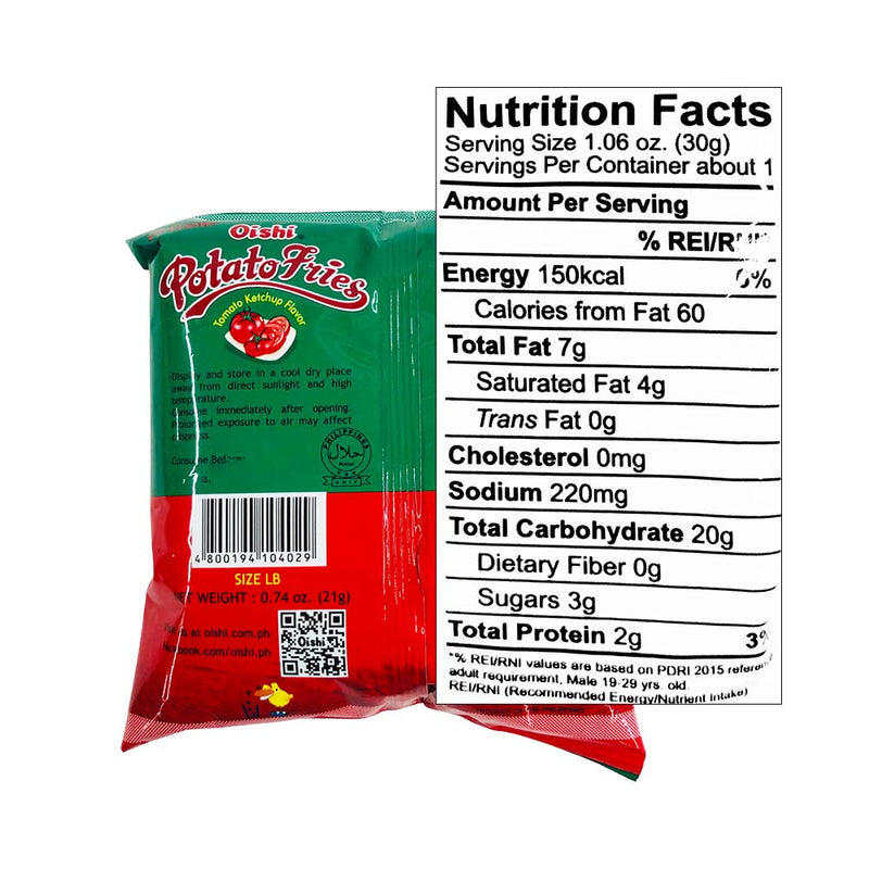 Oishi Potato Fries Ketchup 21g