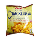 Oishi Ribbed Cracklings Salt And Vinegar 24g