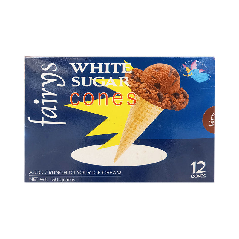 Fairy's Ice Cream White Sugar Cones 12's