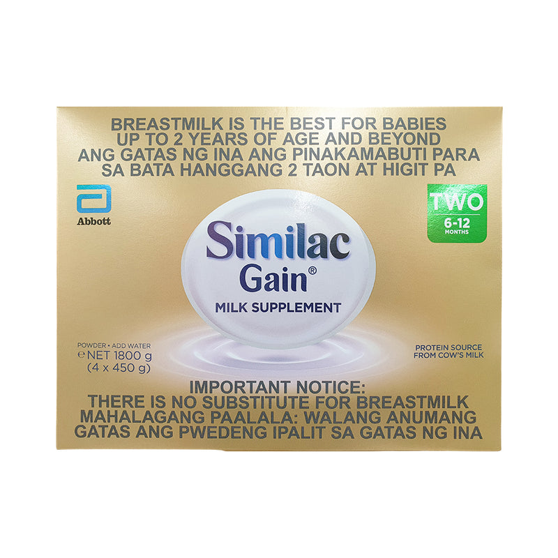 Similac Gain Two 5HMO Milk Supplement 6-12 Months