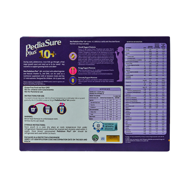 Pediasure Plus 10+ Chocolate 1800g