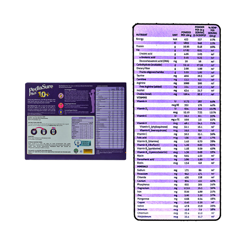 Pediasure Plus 10+ Chocolate 1800g