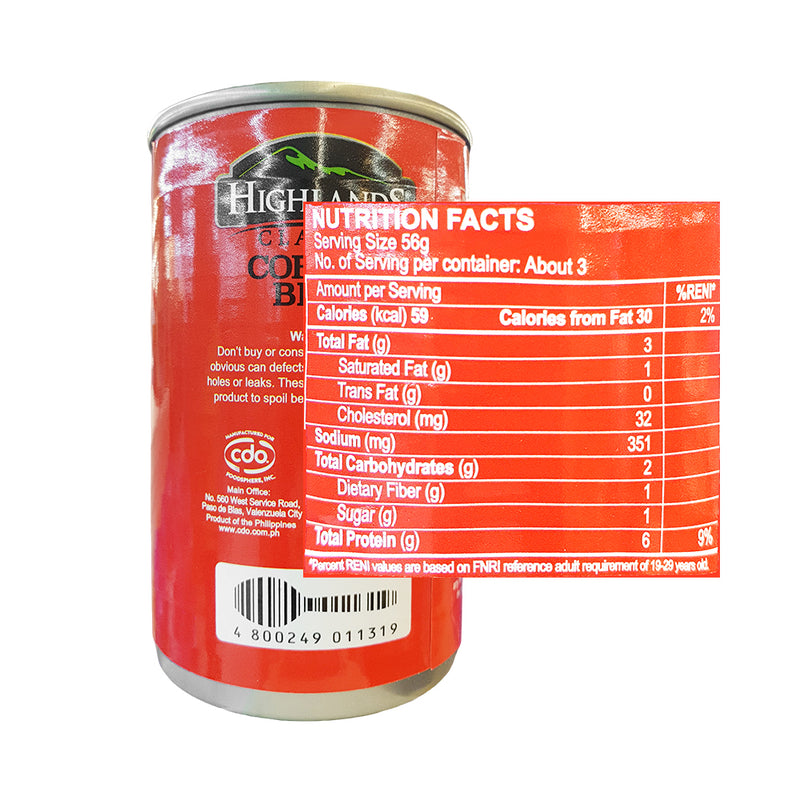 Highlands Corned Beef EOC 150g