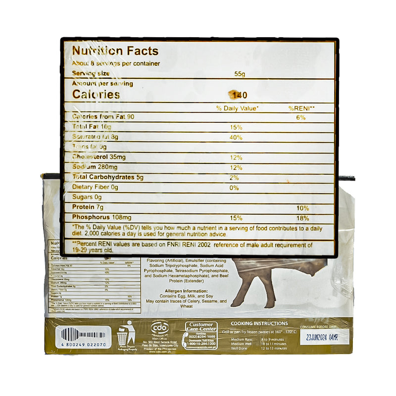 Highlands Gold Premium Beef Patties 452g