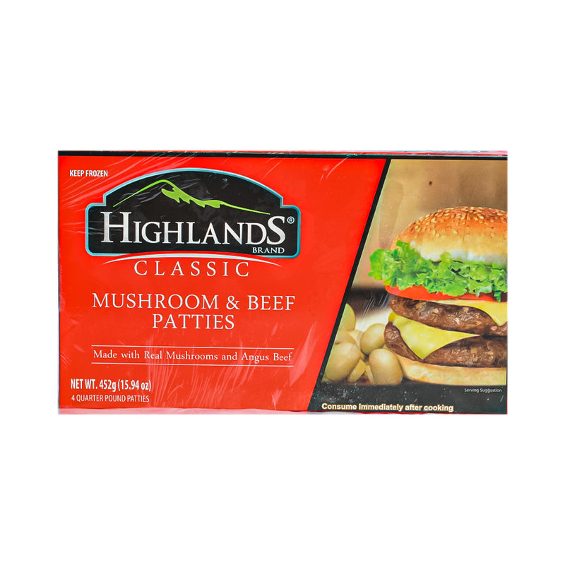 Highlands Classic Mushroom and Beef Patties 452g