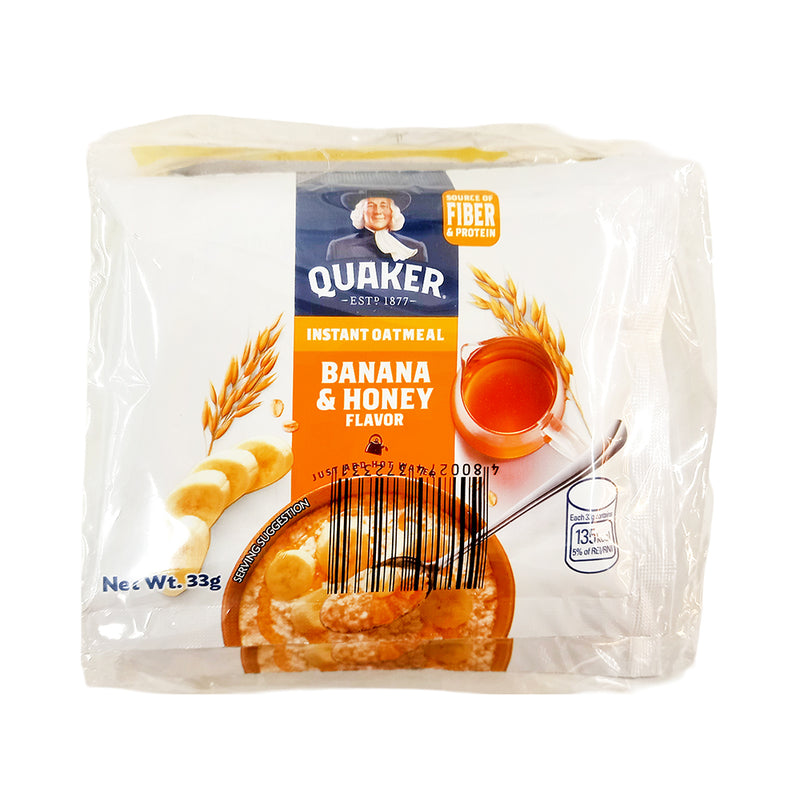 Quaker Banana And Honey Flavor Instant Oatmeal 33g  5 + 1