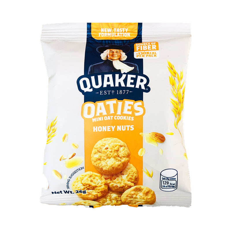 Quaker Oaties Mini Oat Cookies Honey Nuts 26g