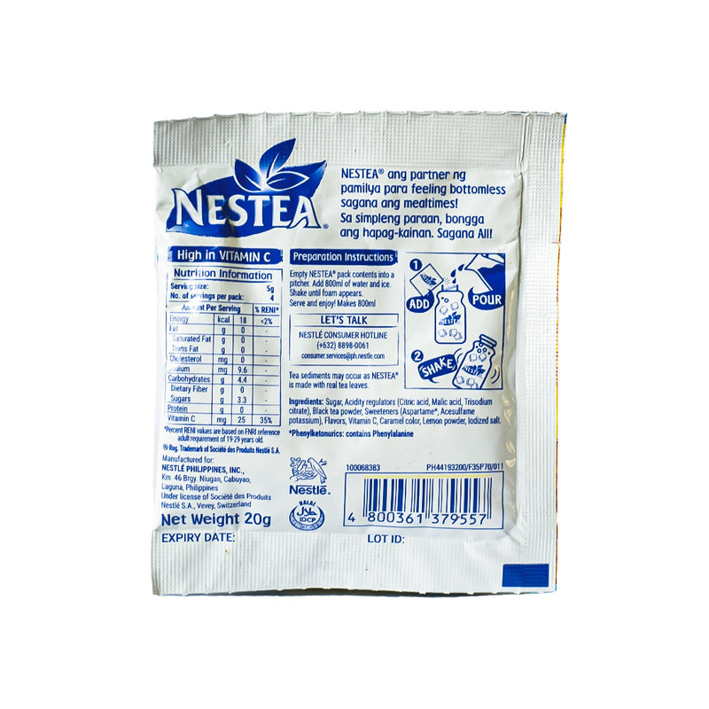 Nestea Powdered Drink Iced Tea Lemon 20g