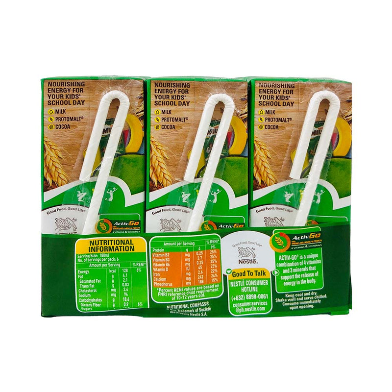 Nestle Milo Chocomalt Milk Drink 180ml x 6's