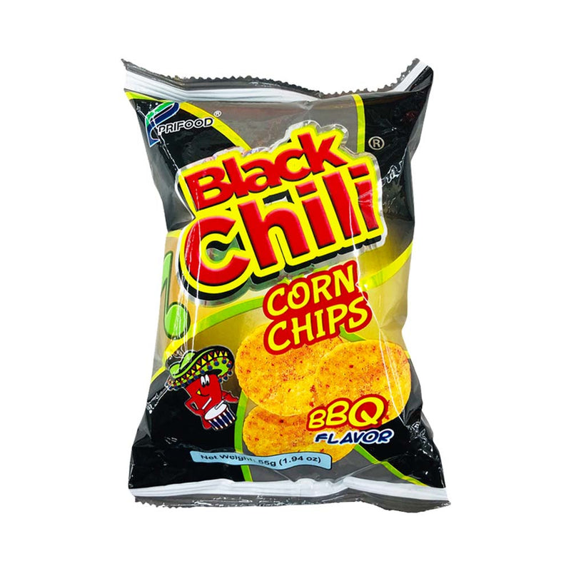 Black Chili Corn Chips BBQ Flavor 55g